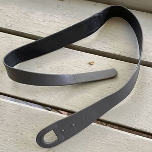 Vintage Deadstock Calderon Charcoal Grey Handmade Leather Woman's Belt - SZ L